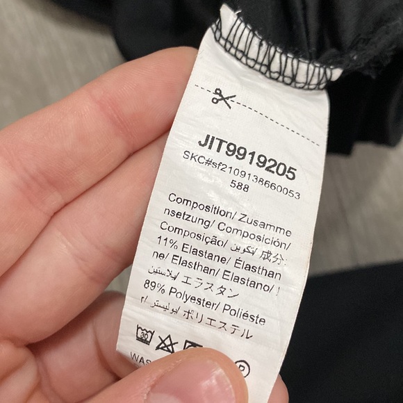 Black Bodysuit with Ruffle Neckline Size 1XL - Picture 5 of 7